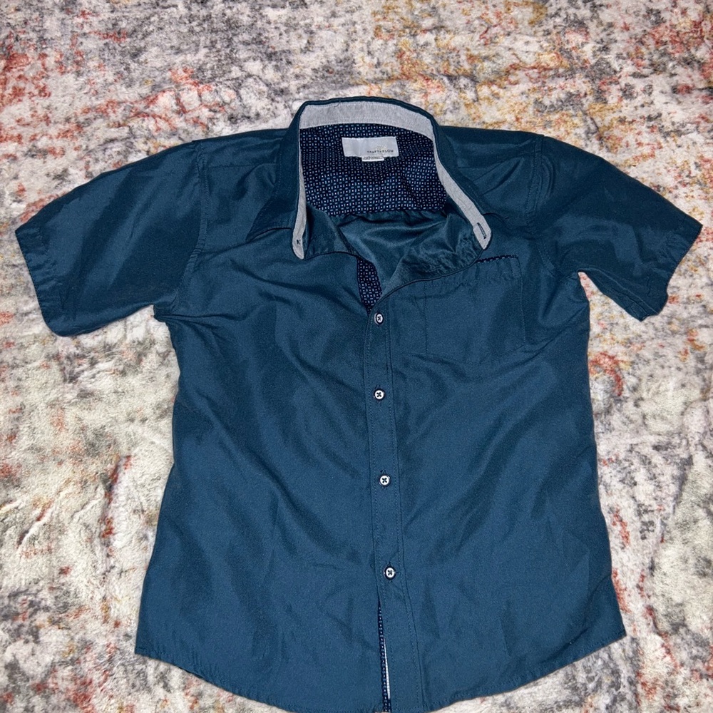 Craft + Flow Teal Short Sleeve Shirt